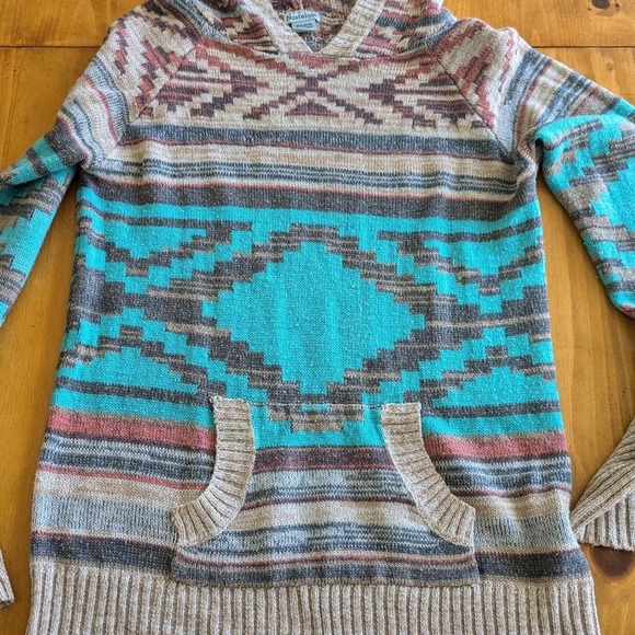 Boo and great Aztec print hoodie with pockets nostalgia‎ brand size  small - Picture 1 of 4